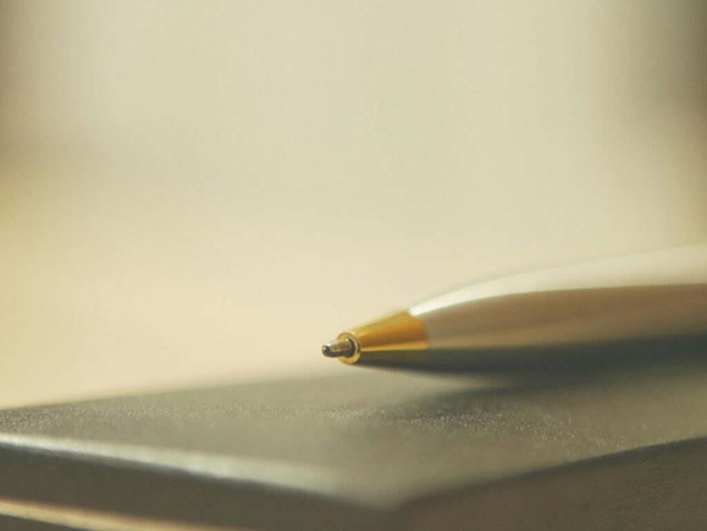 a close-up of a pen